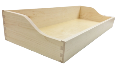Sized large curved taper drawer